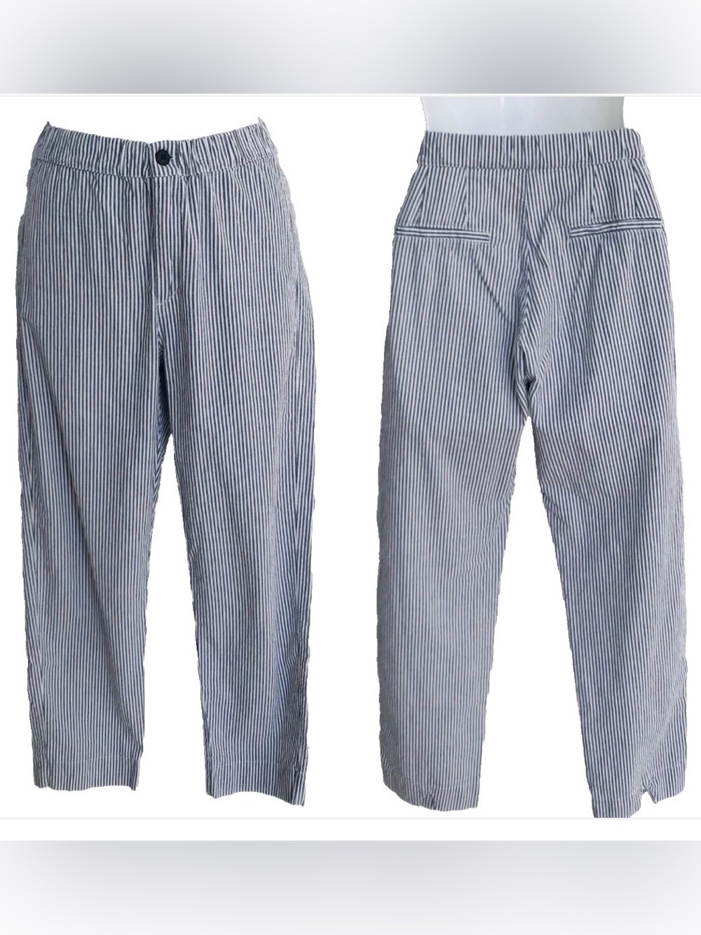 BRANDY MELVILLE Cute STRIPED Cotton Cropped Pants Small Made in ITALY